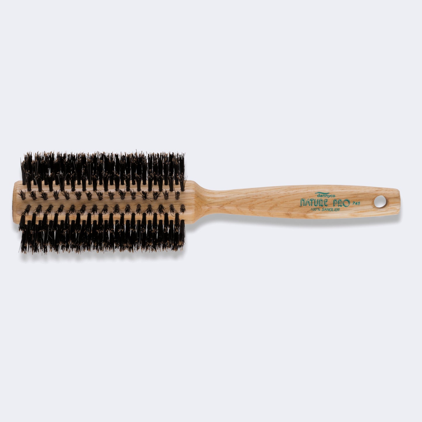 Dannyco Professional Nature Pro Oakwood Handle Circular Brush With Natural Boar Bristles