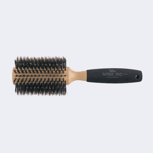 Dannyco Professional Circular Oakwood "Sponge-Covered" Boar Bristle Brush