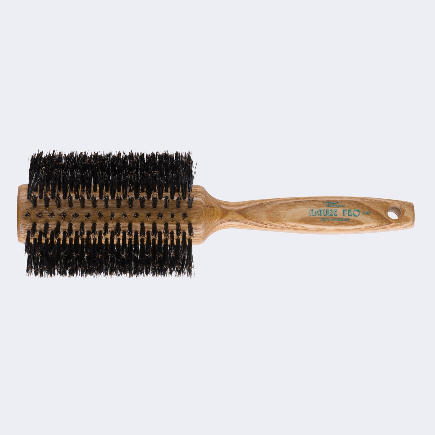 Dannyco Professional Nature Pro Oakwood Handle Circular Brush With Natural Boar Bristles